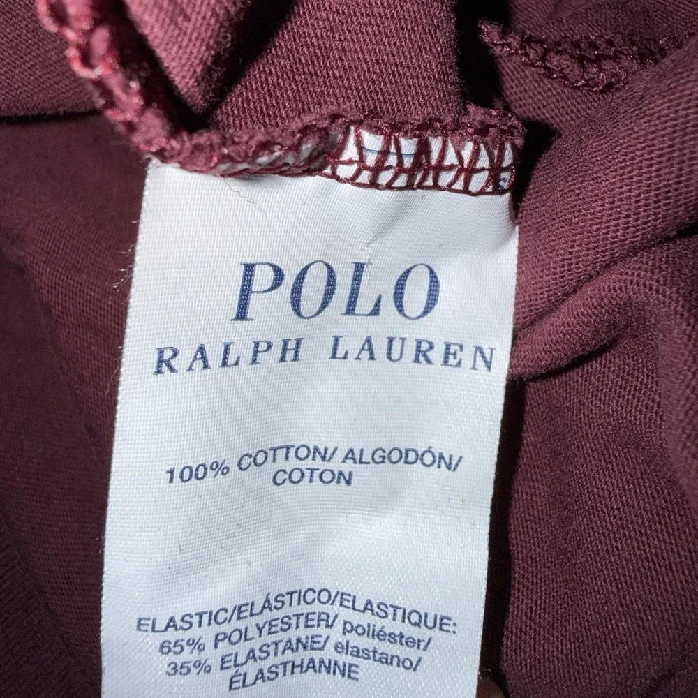 Polo Ralph Lauren Men Sleepwear Burgundy Sweatpants POLO Pajama Pants Logo M